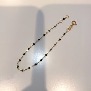 Gold plated and beaded bracelet